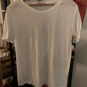 Alexander Wang distressed white tee
